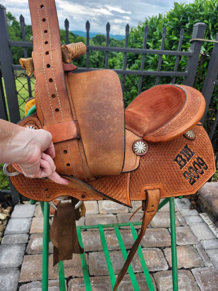 15" 2009 Running P Barrel Saddle Saddle Running P