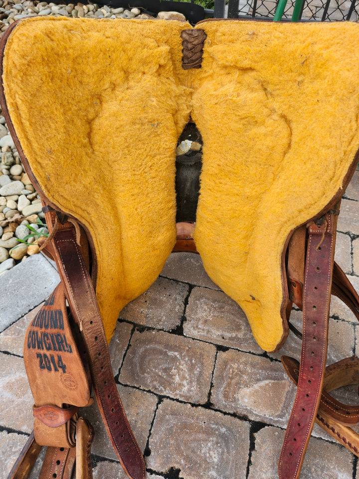 15" 2014 Cactus Saddlery Trophy Roping Saddle Saddle Running P