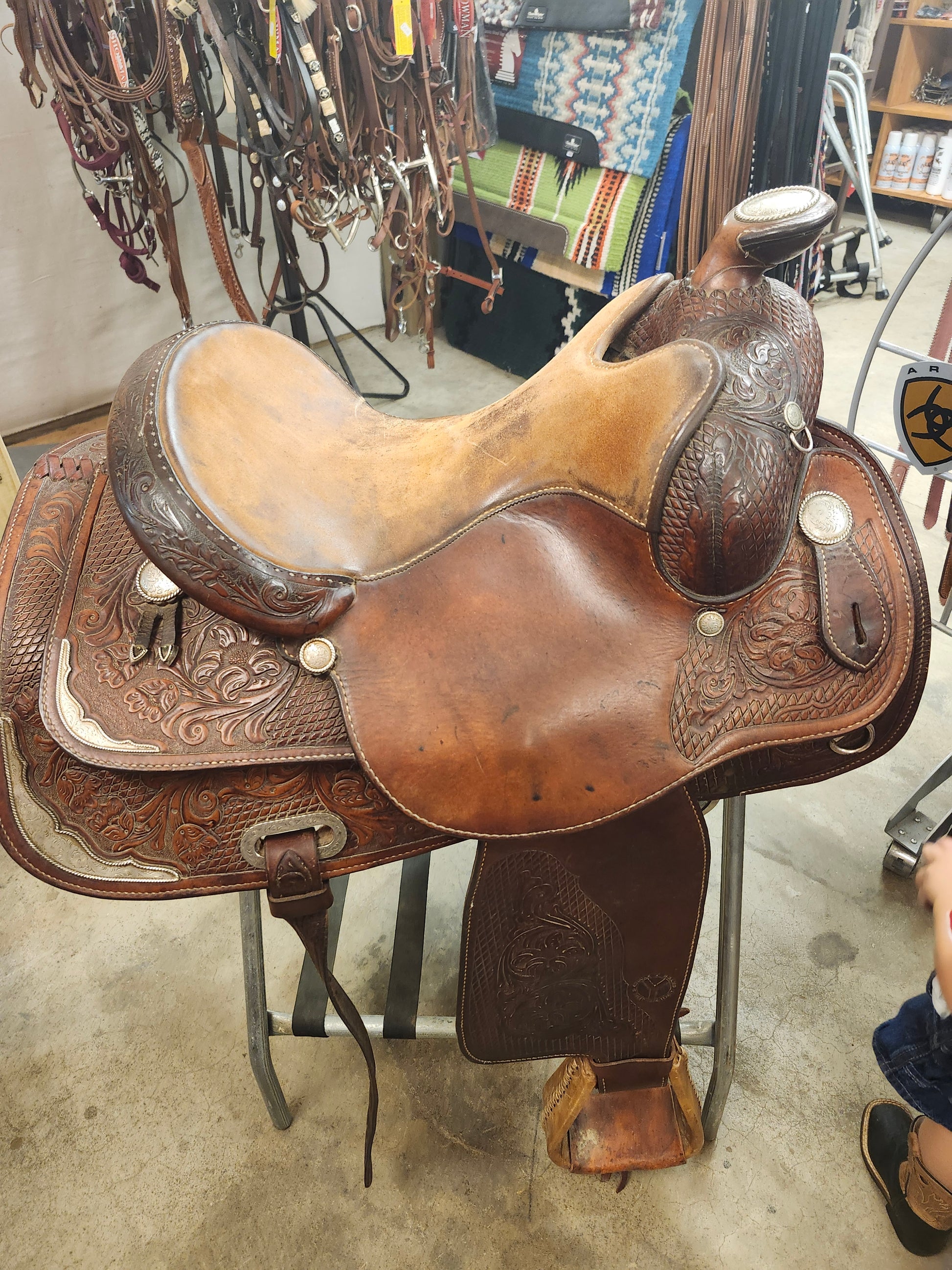 Circle Y Richard Shrake's Equitation Resistance Free Reining Saddle Double C Western Supply