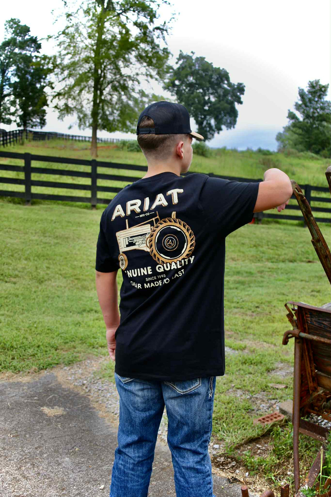 Youth Ariat Gramps Tractor T-Shirt Black - 10062408 Boys Shirt ARIATKIDS Ariat