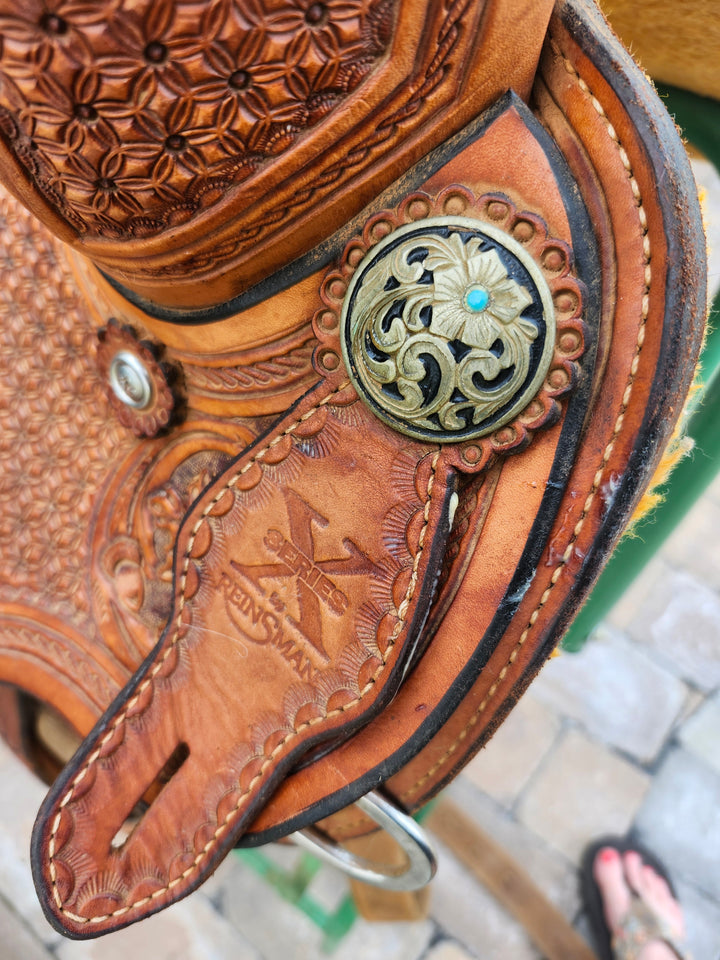 14.5" 2012 Reinsman Trophy Barrel Saddle – Like New Condition Reinsman