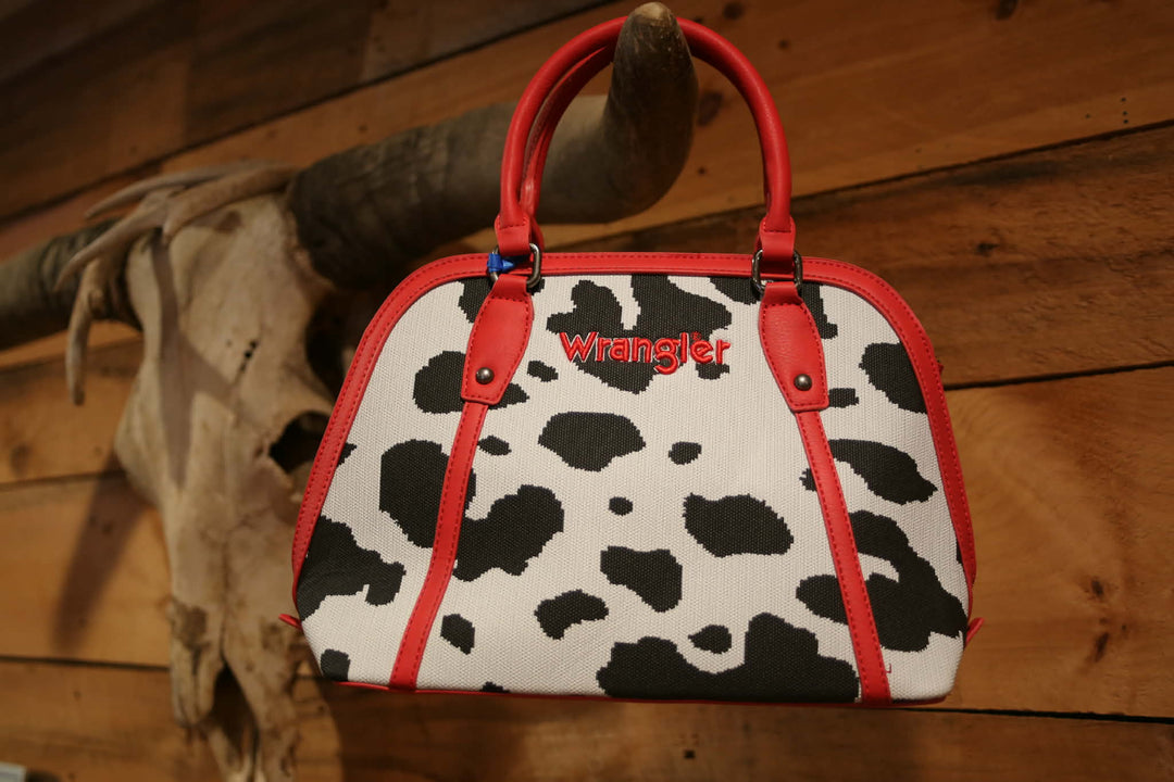 Wrangler Cow Print Satchel/ Crossbody WG301-818 Purse Montana West