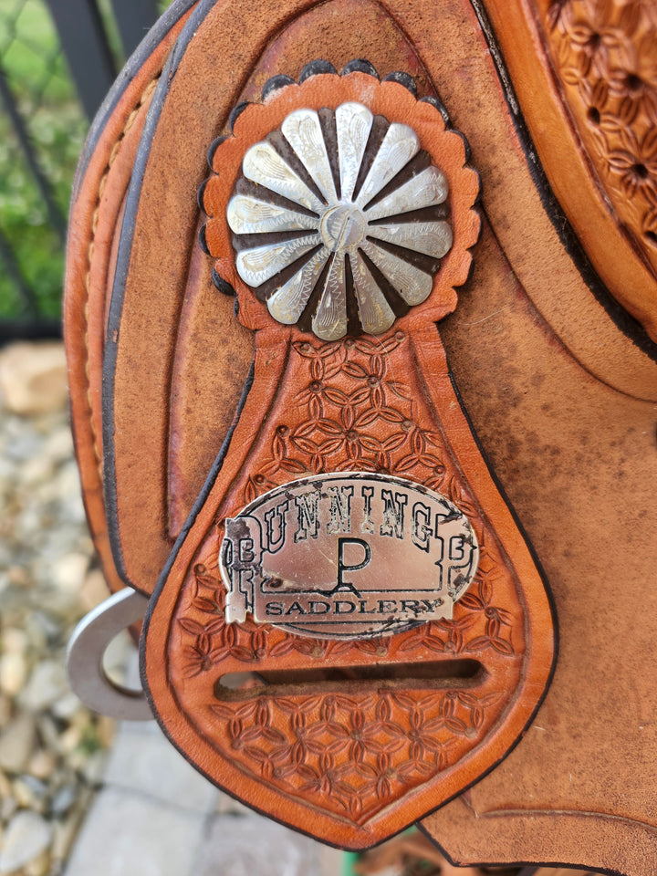 15" 2009 Running P Barrel Saddle Saddle Running P