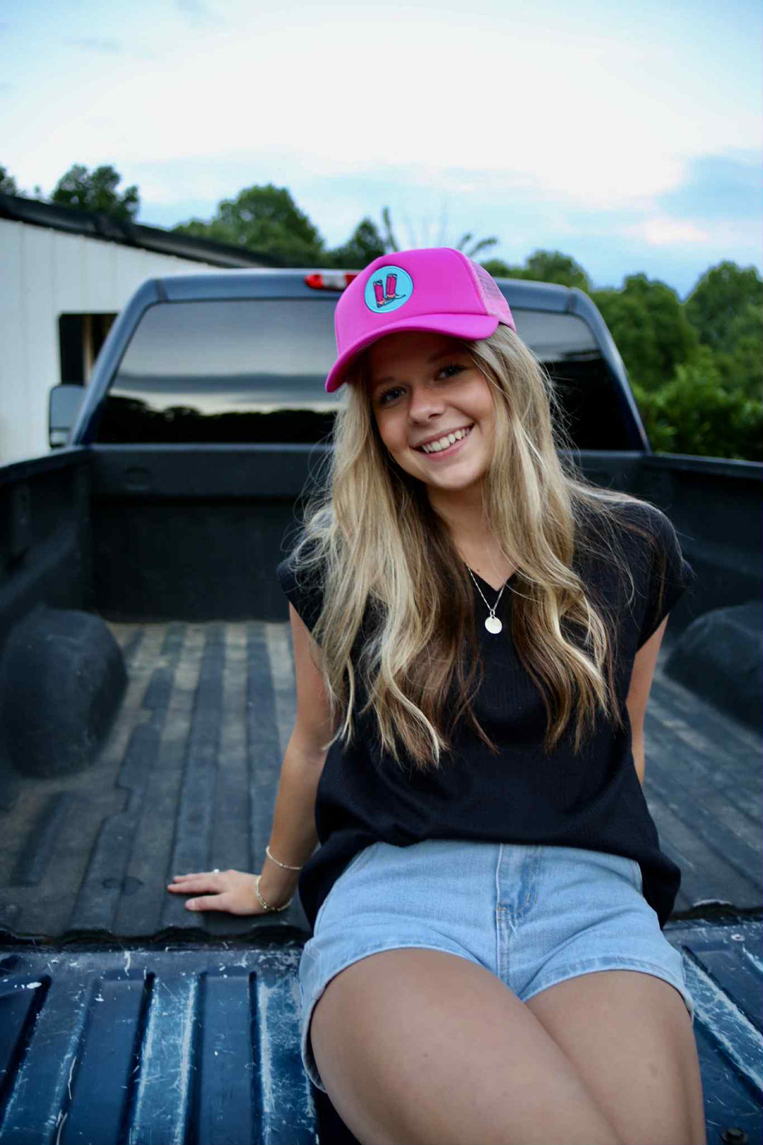 TRUCK YEAH * BOOT Pink Cap Cap 2 Fly