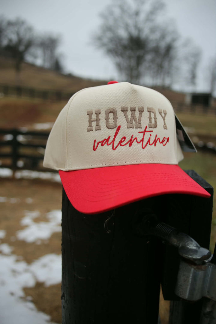 Howdy Valentine Embroidery Two-Tone Trucker Hat Cap Fashion City