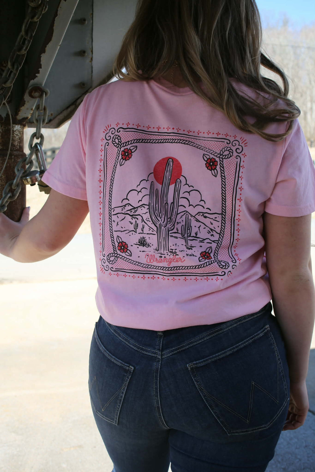 Wrangler® Short Sleeve Pocket T-Shirt - Regular Fit - Romance Rose Heather 112372972 T Shirt Women's Wrangler Wrangler