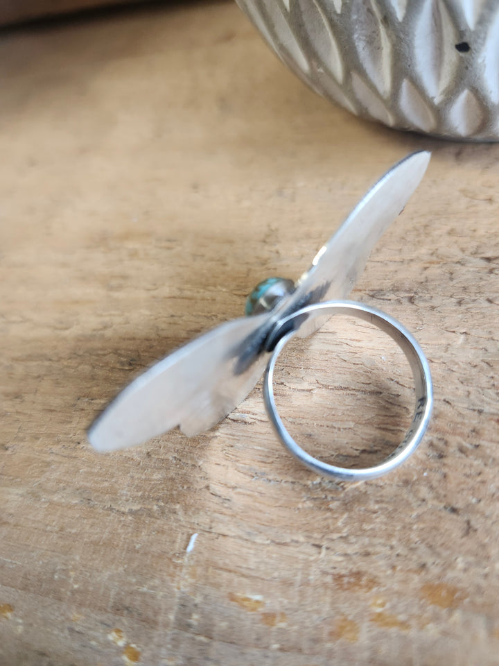 Genuine Turquoise Butterfly Ring