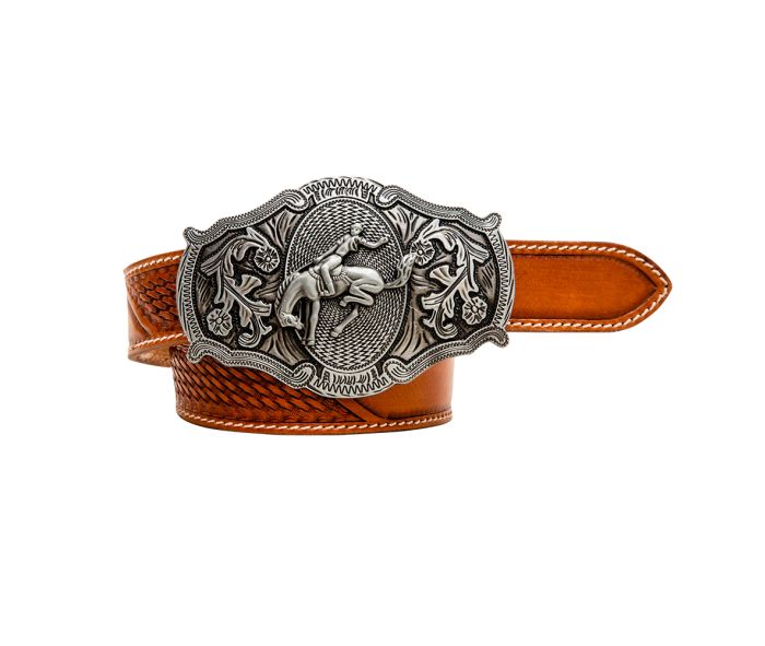 COCO-BEAN HAND-TOOLED LEATHER BELT Myra