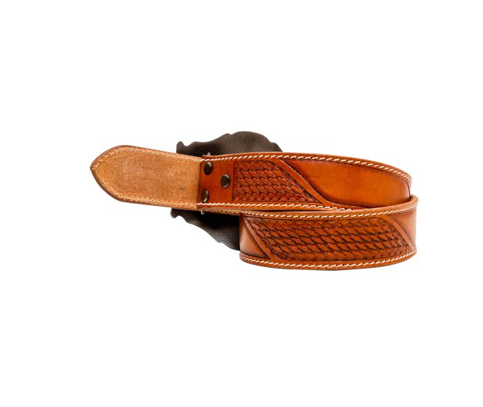 COCO-BEAN HAND-TOOLED LEATHER BELT Myra