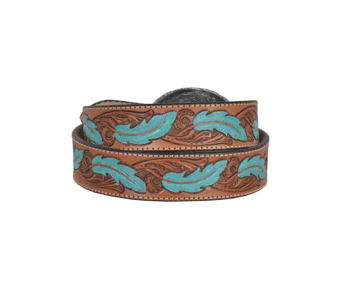 RADIANITE HAND-TOOLED LEATHER BELT Myra