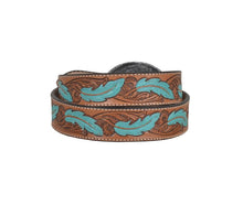 Load image into Gallery viewer, RADIANITE HAND-TOOLED LEATHER BELT
