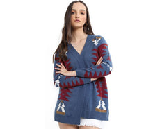 Load image into Gallery viewer, RED VINE CARDIGAN SWEATER

