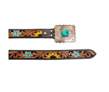 Load image into Gallery viewer, KLEPTO HAND-TOOLED CONCHO BELT
