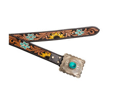 Load image into Gallery viewer, KLEPTO HAND-TOOLED CONCHO BELT
