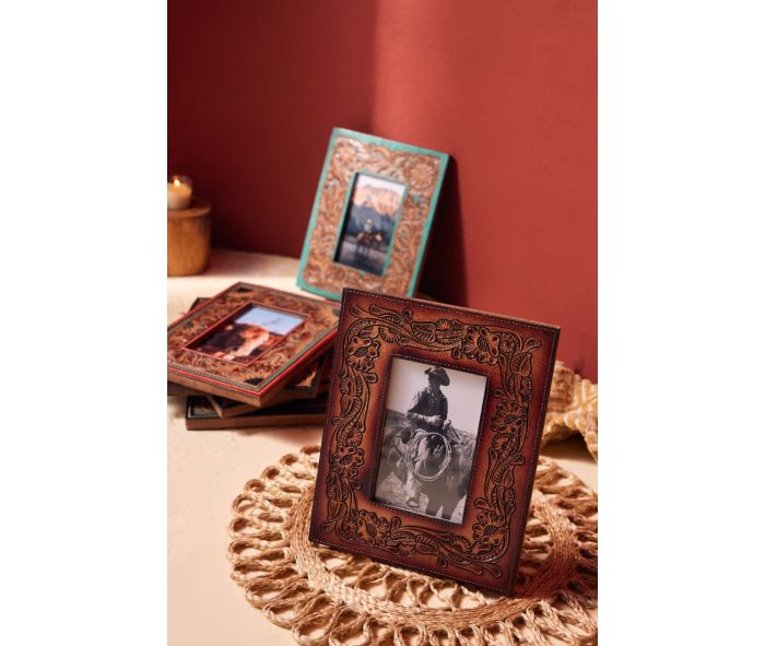 THIS MOMENT IN TIME HAND-TOOLED PHOTO FRAME Myra