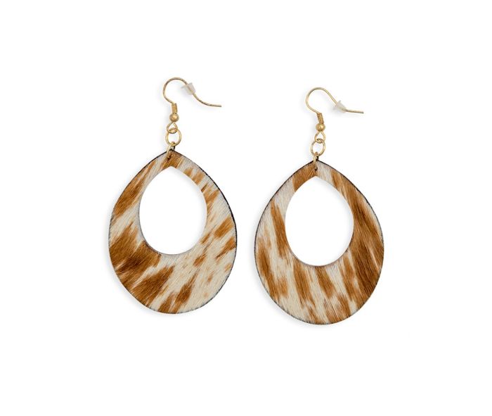 WYOMING PEAK HAIR-ON HIDE EARRING Myra