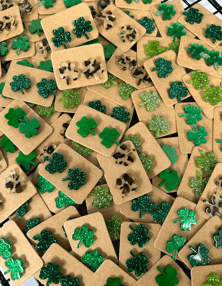 🍀 Shamrock Acrylic Stud Earrings 🍀 - Double C Western SupplyKate Tuesday Jewelry
