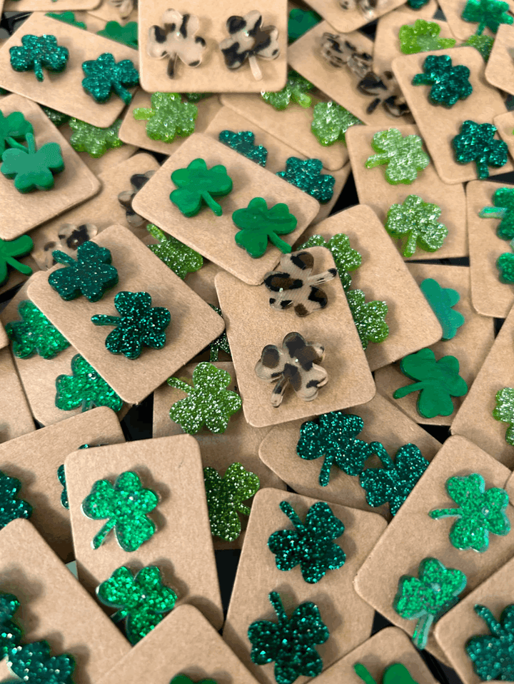 🍀 Shamrock Acrylic Stud Earrings 🍀 - Double C Western SupplyKate Tuesday Jewelry