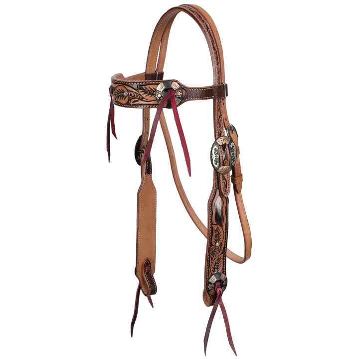 Showman Cowhide Canopy Browband Headstall and Breastcollar Set 8285 - Double C Western SupplyShiloh