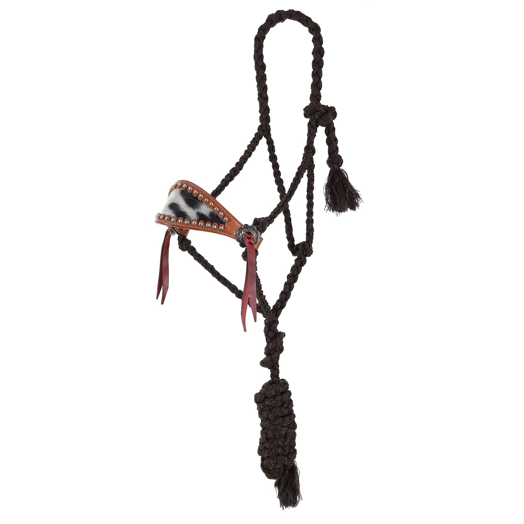 Showman Cowpuncher Brown Mule Tape Bronc Halter with Lead 722802 - Double C Western SupplyShiloh