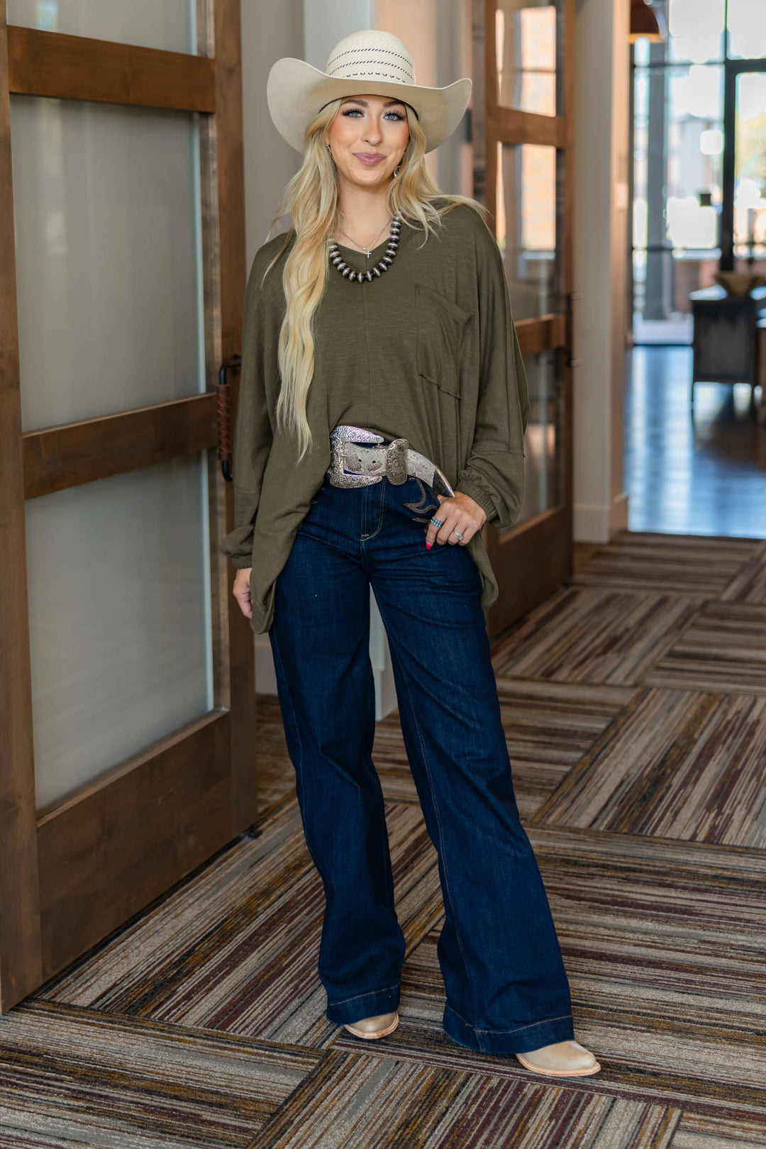 Soft Relaxed Draped Top - Double C Western SupplyAndrée by Unit