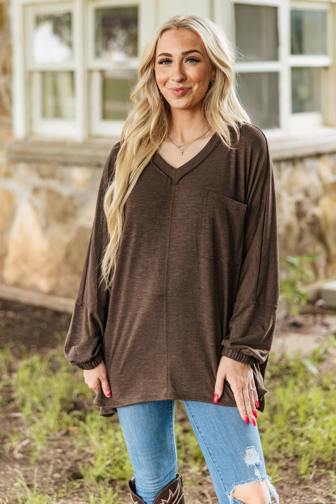 Soft Relaxed Draped Top - Double C Western SupplyAndrée by Unit