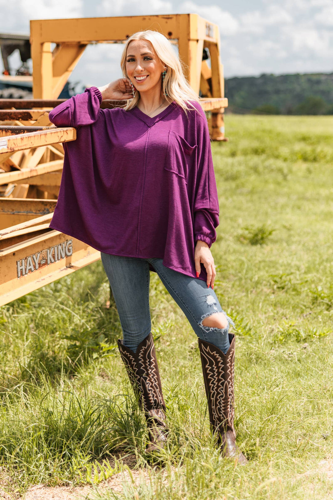 Soft Relaxed Draped Top - Double C Western SupplyAndrée by Unit