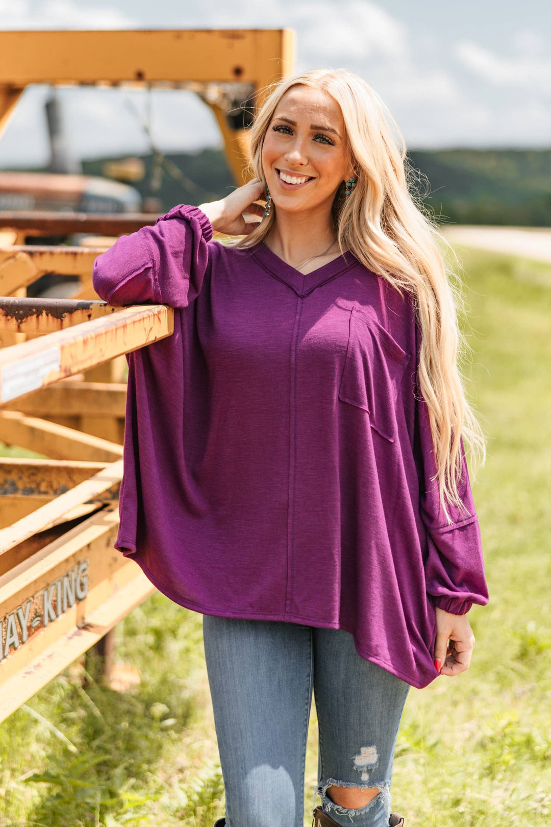 Soft Relaxed Draped Top - Double C Western SupplyAndrée by Unit