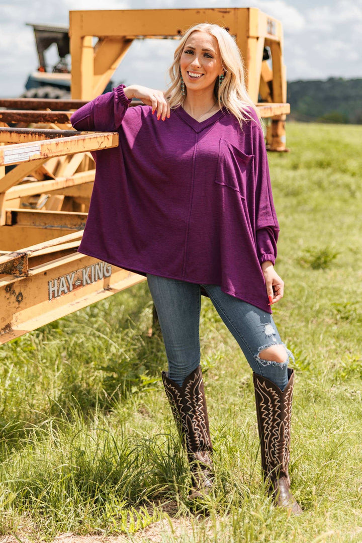 Soft Relaxed Draped Top - Double C Western SupplyAndrée by Unit