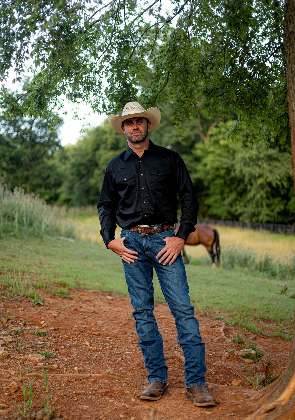 Sport Western Snap Shirt - Black And White - Double C Western SupplyWrangler