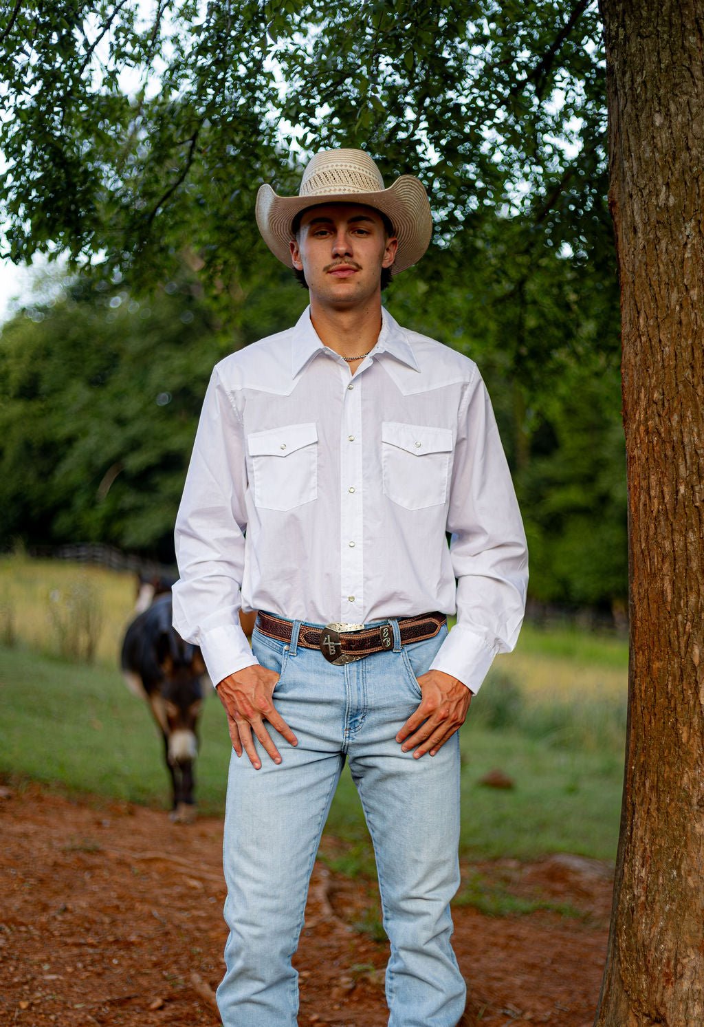 Sport Western Snap Shirt - Black And White - Double C Western SupplyWrangler
