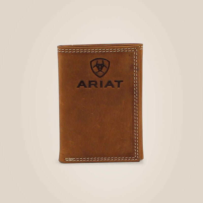 Trifold Wallet Stacked Logo A3548144 - Double C Western SupplyAriat