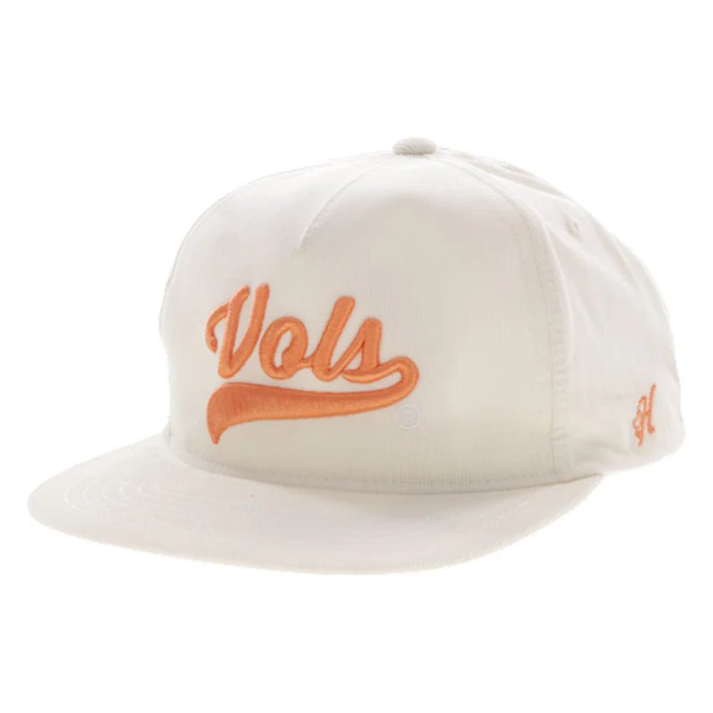 University of Tennessee Hat Cream Corduroy w/ Orange Vols Logo 7476T-CR - Double C Western SupplyHooey