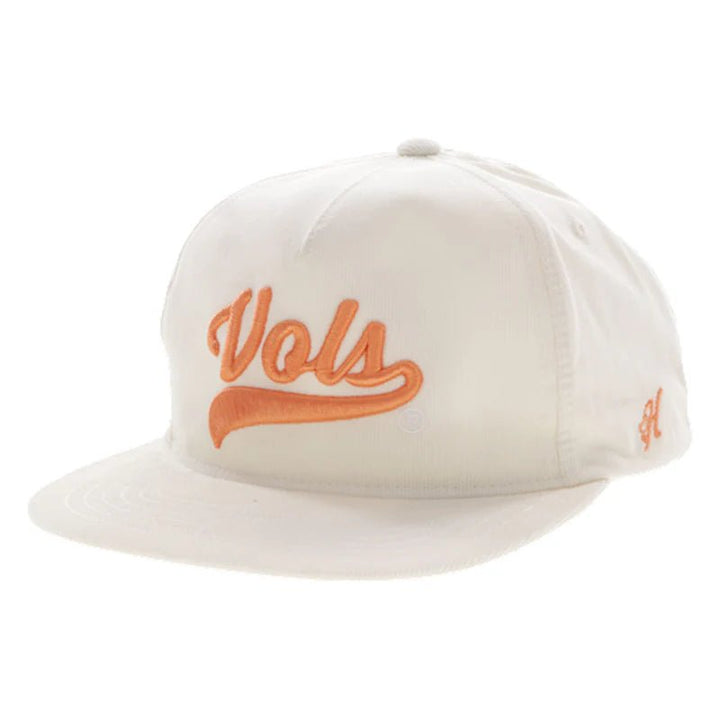 University of Tennessee Hat Cream Corduroy w/ Orange Vols Logo 7476T-CR - Double C Western SupplyHooey