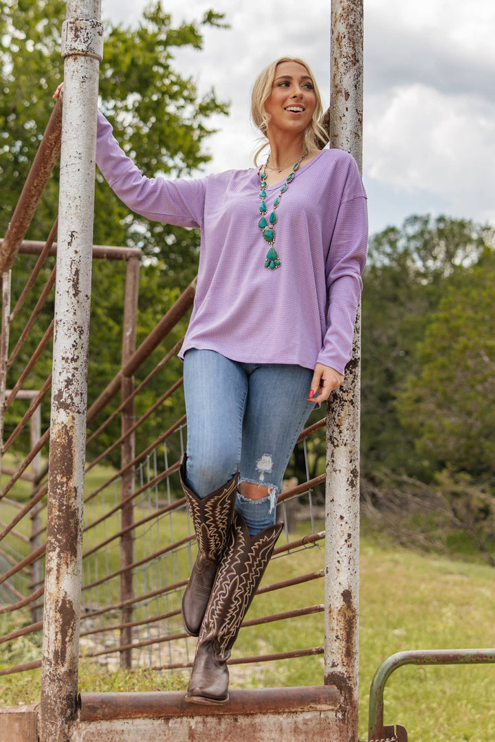 V Neck Thermal Top - Double C Western SupplyAndrée by Unit