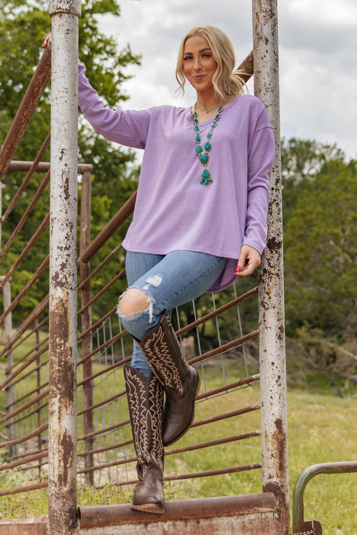 V Neck Thermal Top - Double C Western SupplyAndrée by Unit