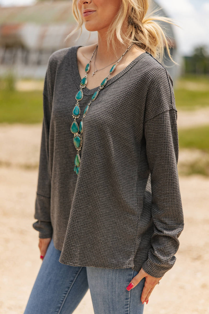 V Neck Thermal Top - Double C Western SupplyAndrée by Unit