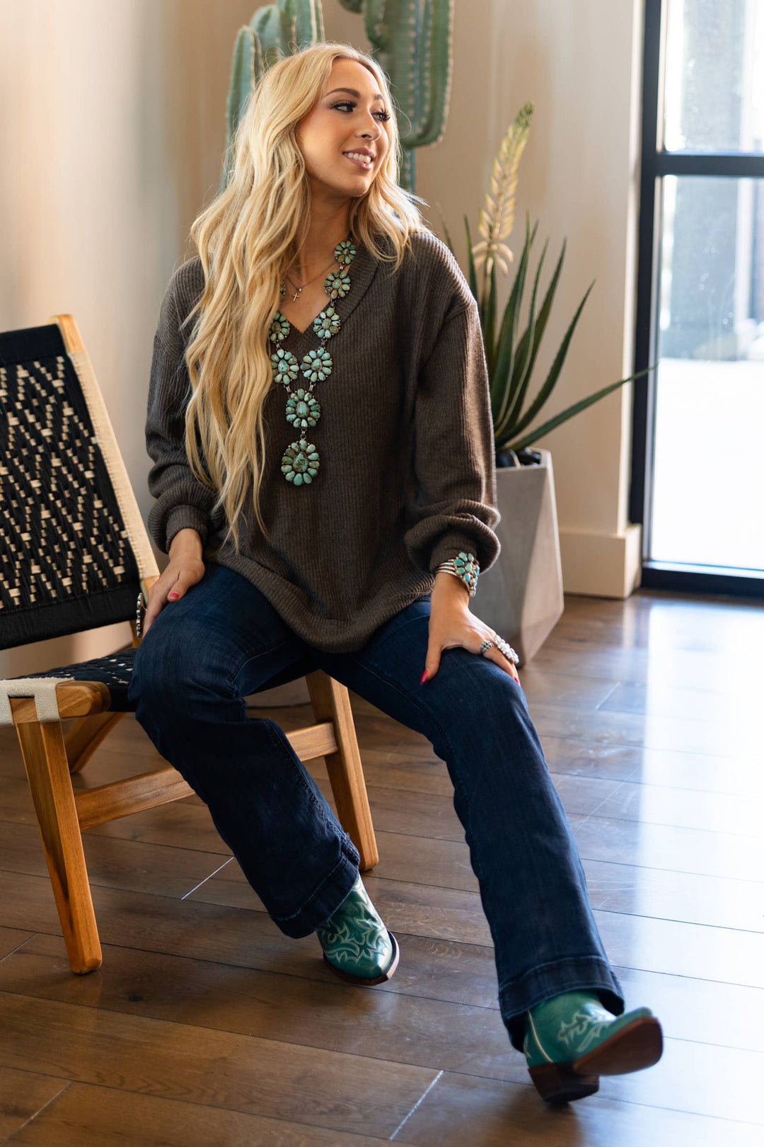 V Neck Tunic Top MHS44 - Double C Western SupplyAndrée by Unit