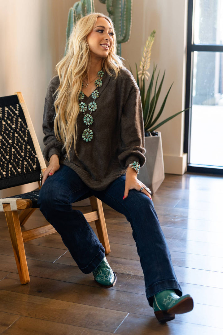 V Neck Tunic Top MHS44 - Double C Western SupplyAndrée by Unit