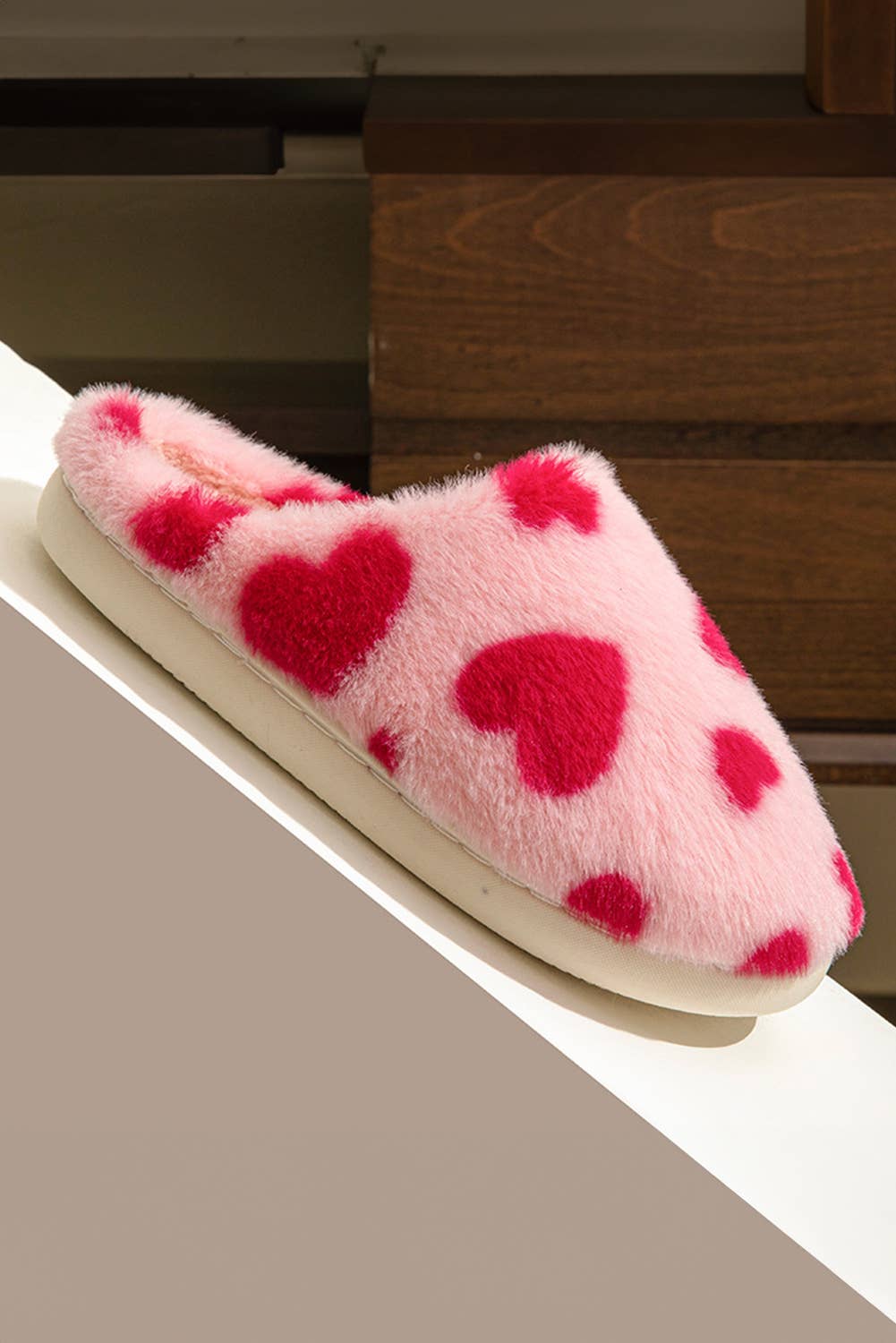 Valentines Heart Shape Winter Fuzzy Slippers - Double C Western Supplyfashionworks