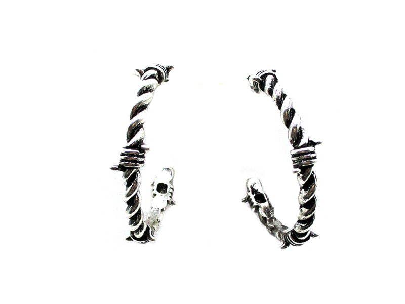 Western Barbed Wire Hoop Earring SE3034SB - Double C Western SupplySnowing West