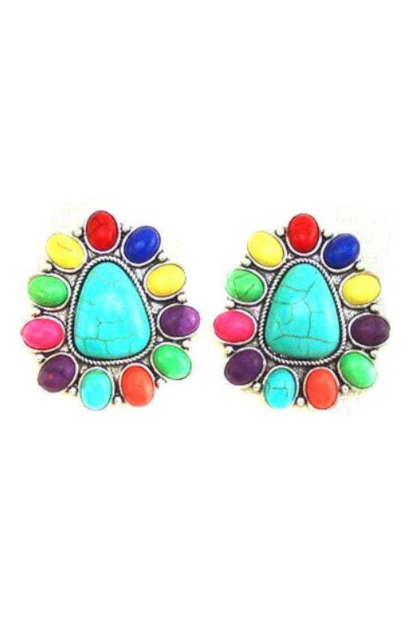 WESTERN CONCHO POST EARRINGS - Double C Western SupplySnowing West