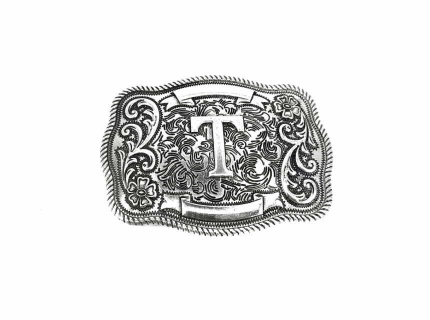 Western Filigree Initial Belt Buckle SX1014T - Double C Western SupplySnowing West