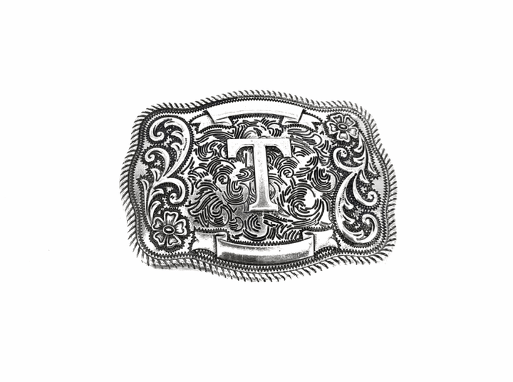 Western Filigree Initial Belt Buckle SX1014T - Double C Western SupplySnowing West