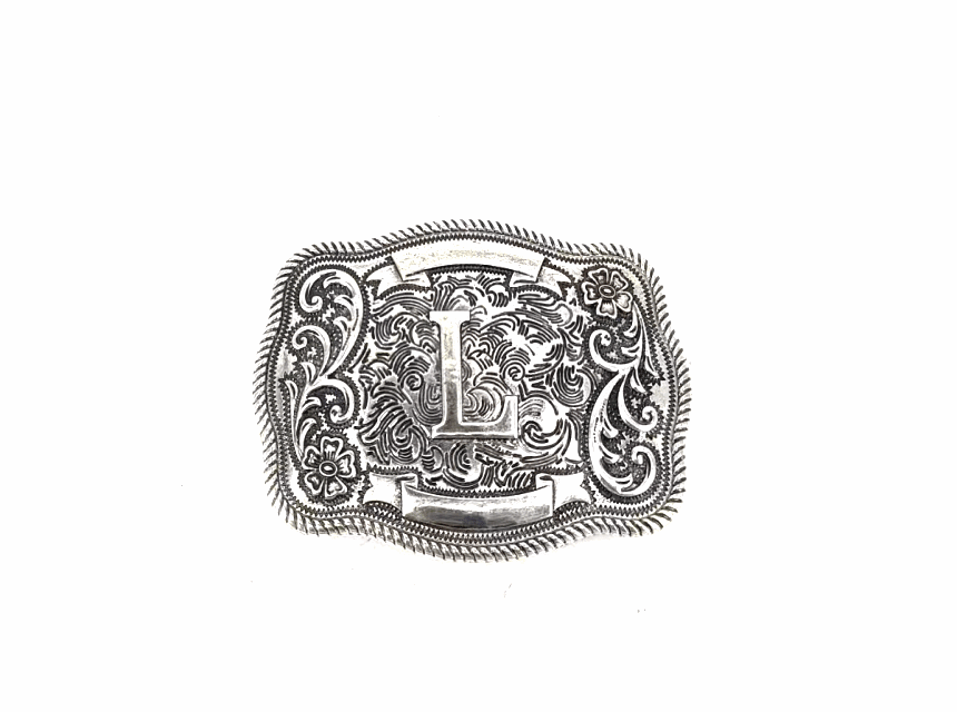 Western Filigree Initial Belt Buckle SX1014T - Double C Western SupplySnowing West