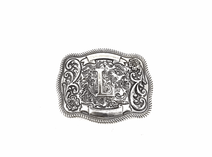 Western Filigree Initial Belt Buckle SX1014T - Double C Western SupplySnowing West