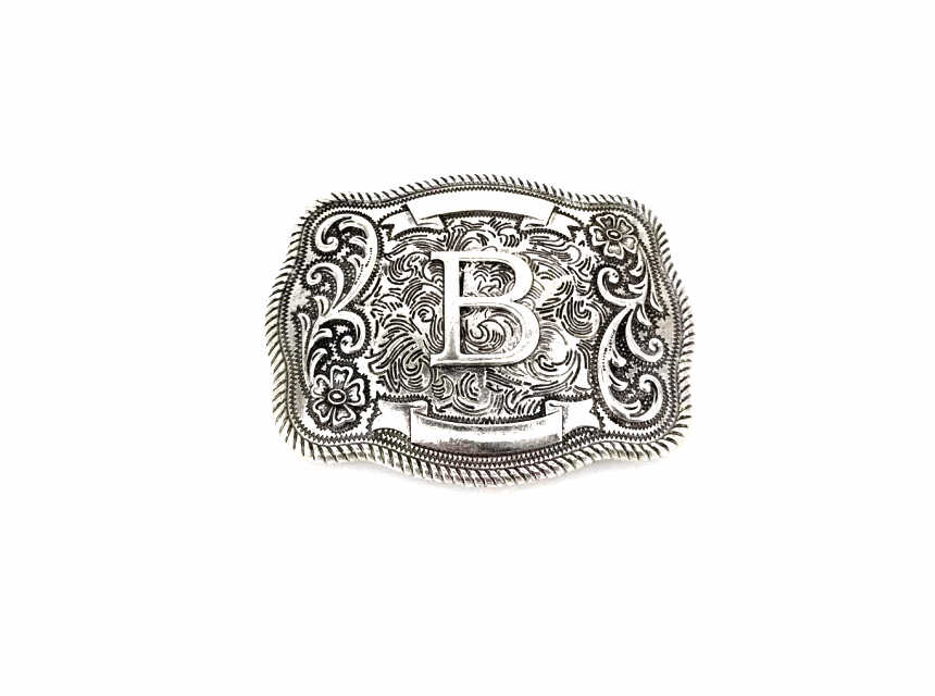 Western Filigree Initial Belt Buckle SX1014T - Double C Western SupplySnowing West