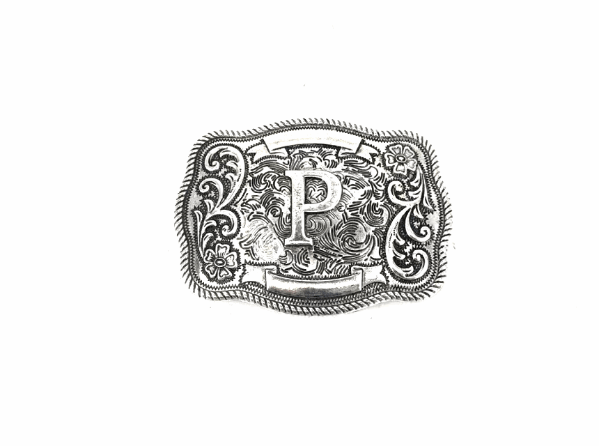 Western Filigree Initial Belt Buckle SX1014T - Double C Western SupplySnowing West