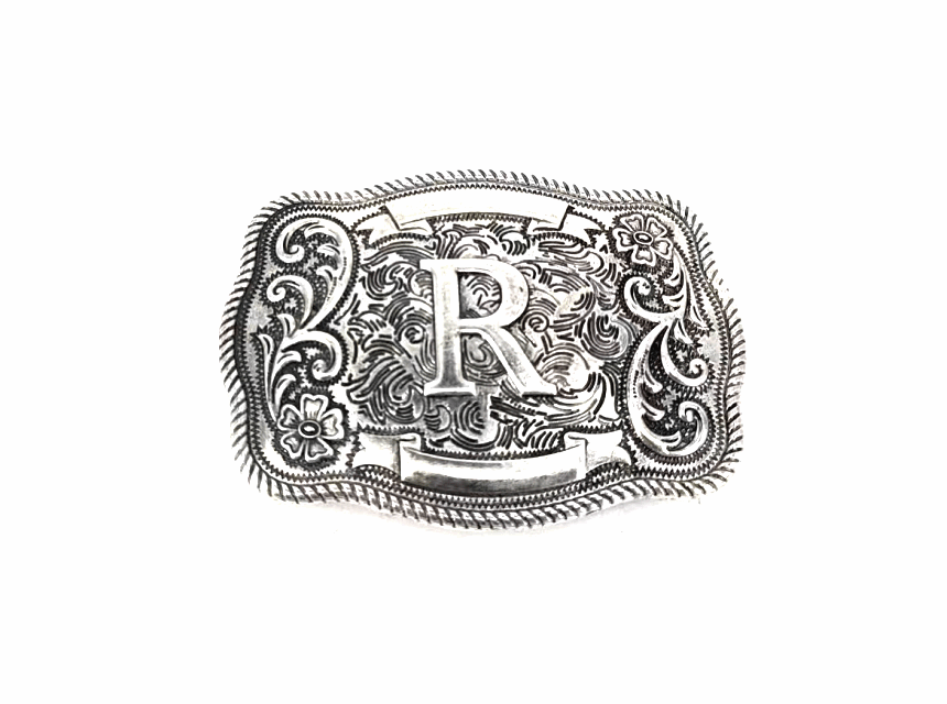 Western Filigree Initial Belt Buckle SX1014T - Double C Western SupplySnowing West