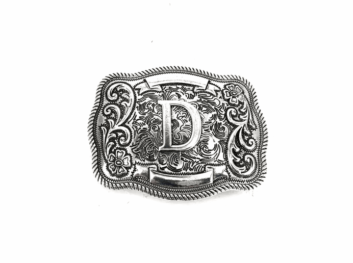 Western Filigree Initial Belt Buckle SX1014T - Double C Western SupplySnowing West